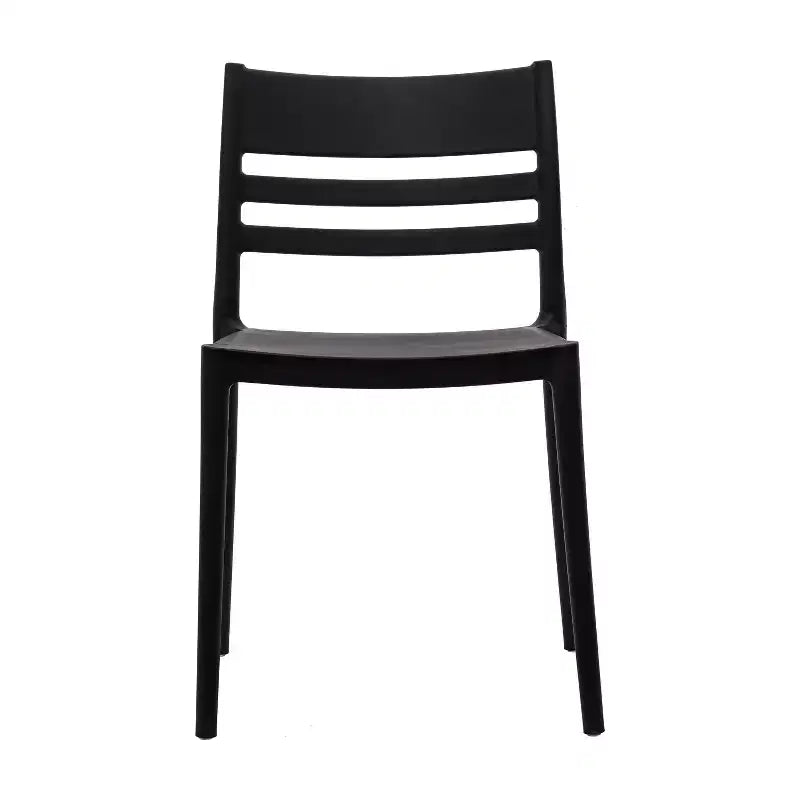 Flash Furniture Bridgeport Set of 2 Indoor-Outdoor Stacking Patio Chair with Slatted Backrest, Commercial All-Weather Resin Chair