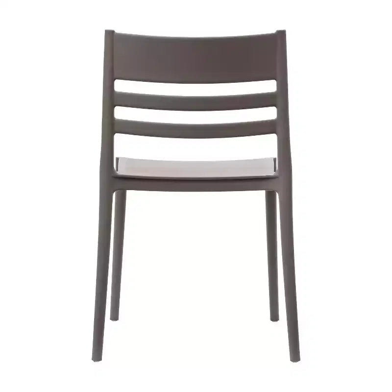 Flash Furniture Bridgeport Set of 2 Indoor-Outdoor Stacking Patio Chair with Slatted Backrest, Commercial All-Weather Resin Chair