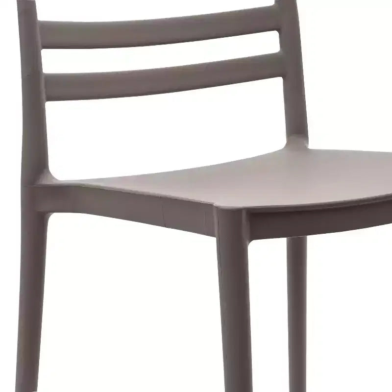 Flash Furniture Bridgeport Set of 2 Indoor-Outdoor Stacking Patio Chair with Slatted Backrest, Commercial All-Weather Resin Chair