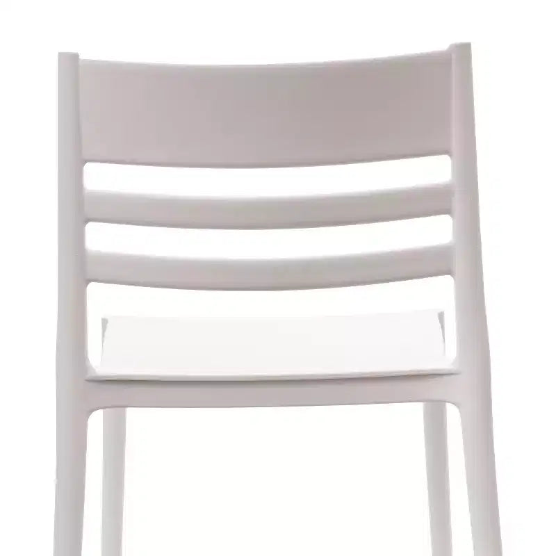 Flash Furniture Bridgeport Set of 2 Indoor-Outdoor Stacking Patio Chair with Slatted Backrest, Commercial All-Weather Resin Chair
