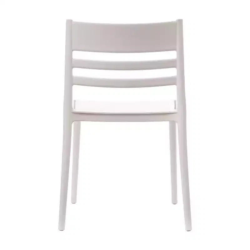 Flash Furniture Bridgeport Set of 2 Indoor-Outdoor Stacking Patio Chair with Slatted Backrest, Commercial All-Weather Resin Chair