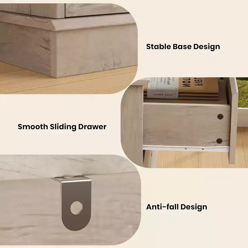 White Dresser for Bedroom, 6 Drawer Dresser with LED Lights and Charging Station, for Living Room, Hallway