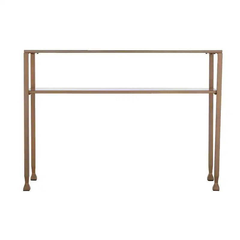 Jaymes Gold Metal and Glass Console Table - Gold - SEI