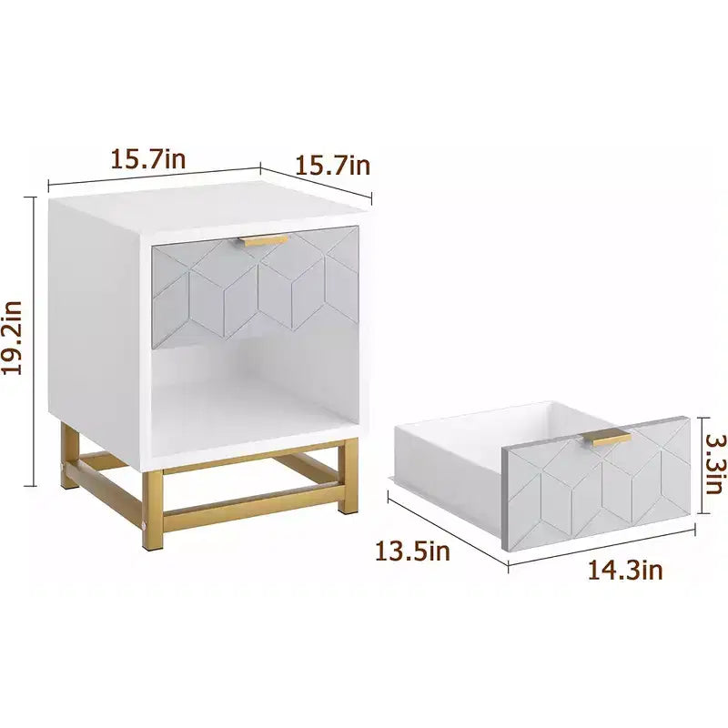 Drawer Storage Cabinet, Dresser for Bedroom, 53.5 Dresser Organizer with Metal Handle and Legs