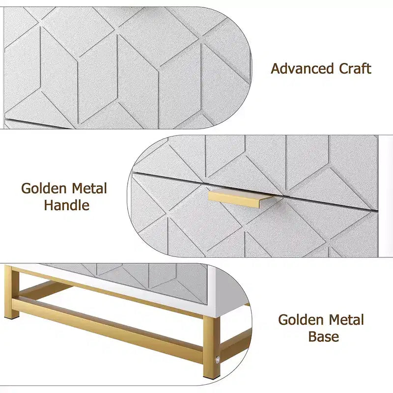 Commode de rangement à tiroirs, commode de chambre à coucher, organiseur de commode de 53,5 cm avec poignée et pieds en métal