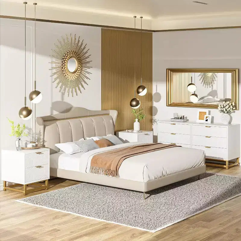 Commode de rangement à tiroirs, commode de chambre à coucher, organiseur de commode de 53,5 cm avec poignée et pieds en métal