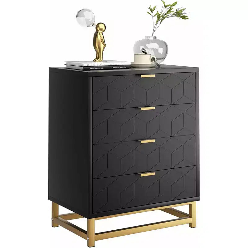 Drawer Storage Cabinet, Dresser for Bedroom, 53.5 Dresser Organizer with Metal Handle and Legs
