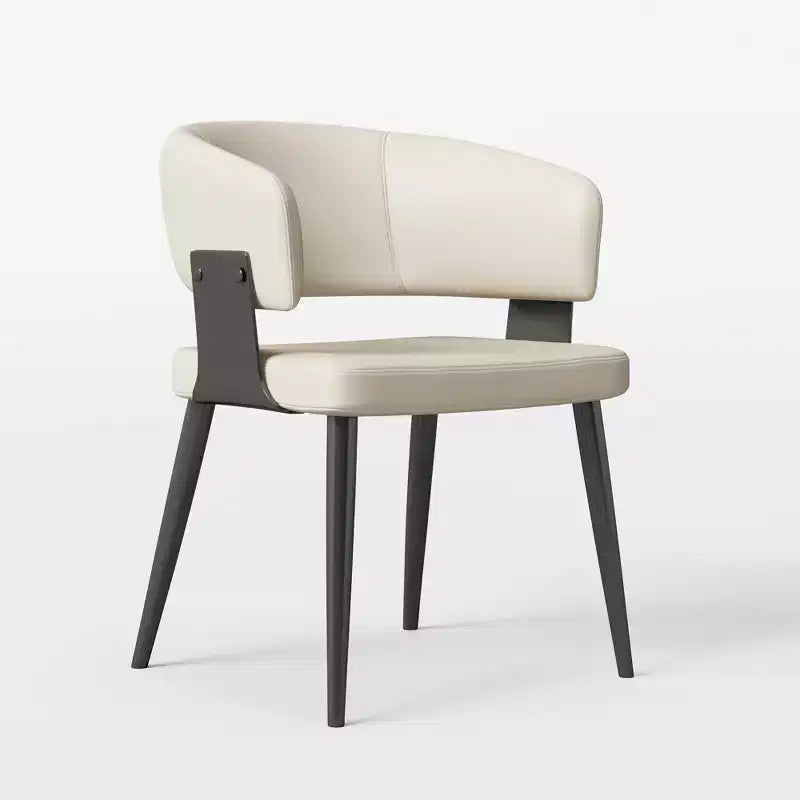 Lot de 2 chaises de salle à manger Lucklive Farmhouse, cadre métallique, sièges modernes pour cuisine et salle à manger