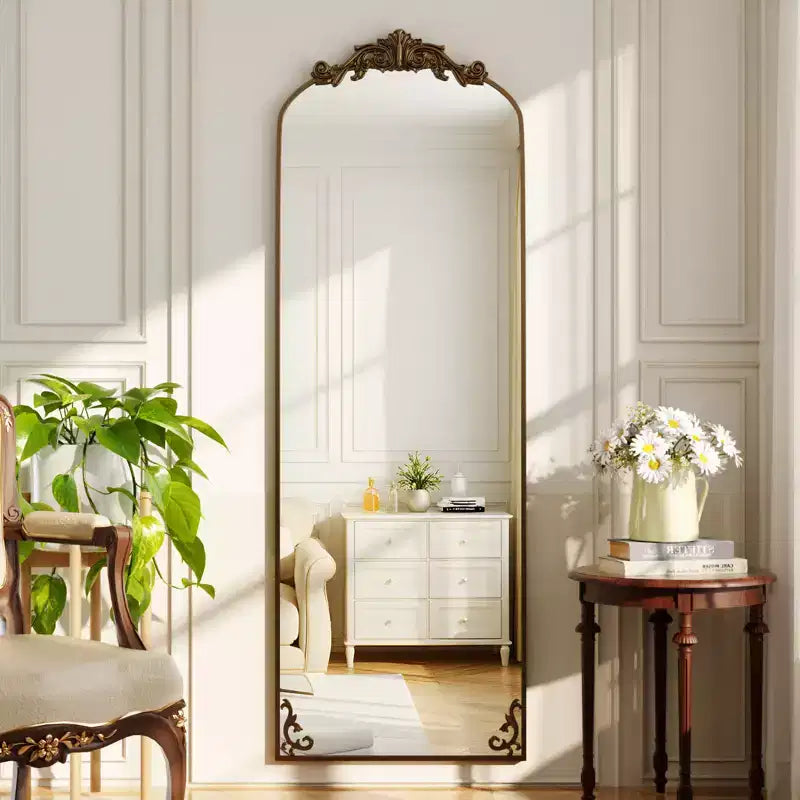 BEAUTYPEAK Arched Vintage Baroque Full-Length Mirrors
