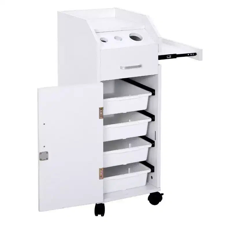 Karl Home Salon Trolley Storage Cart Beauty Hair Dryer Holder Black