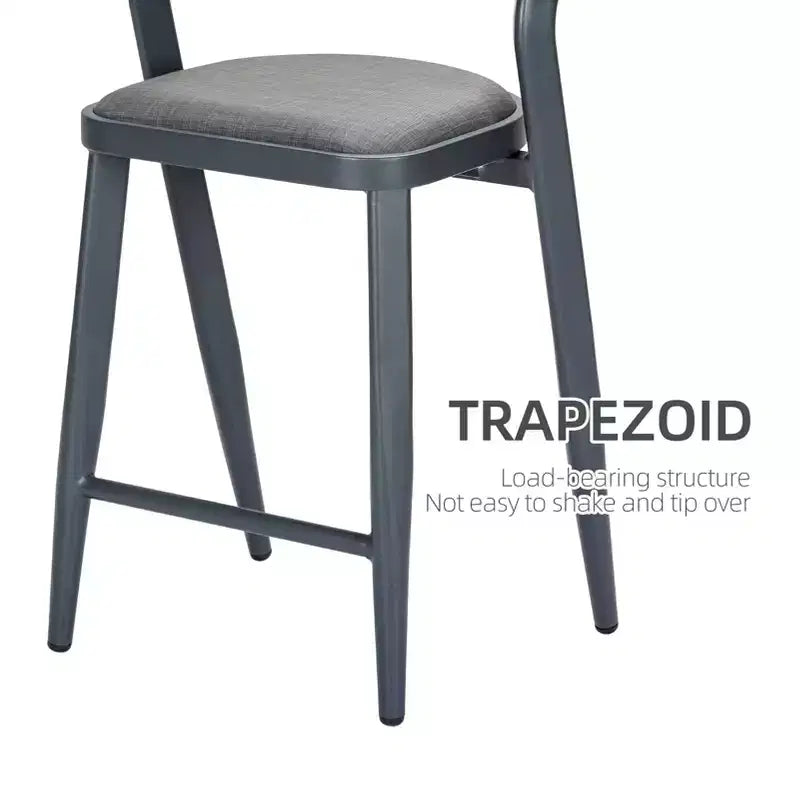 Outdoor Counter Height Bar Stools Chairs Set of 2,All-Weather Bar Height Furniture for Kitchen or Outside