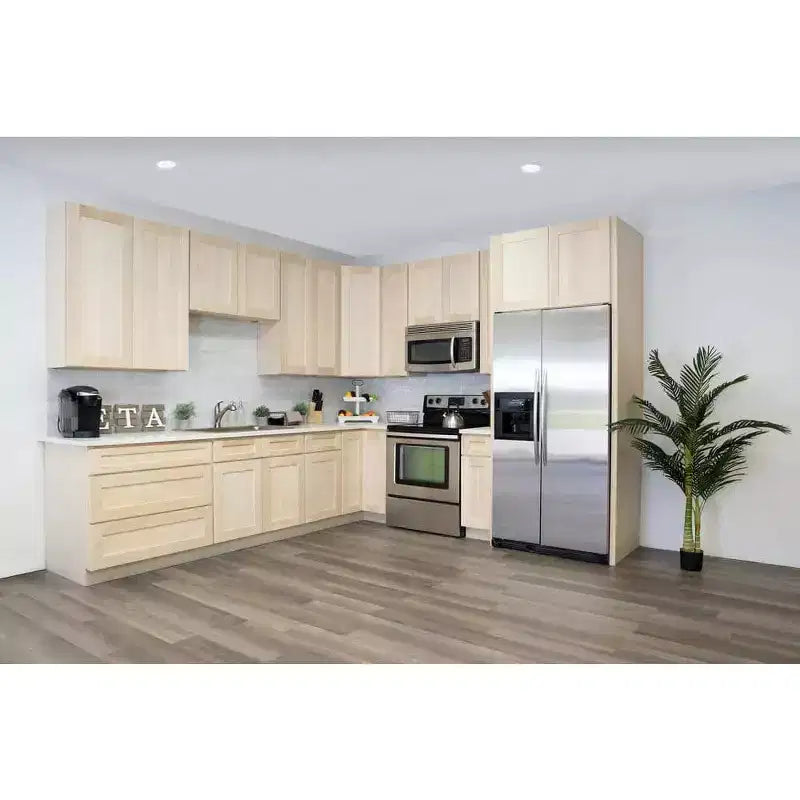 CASAINC 18 in. W x 34.5 in. H x 24 in. D Base Kitchen Cabinet with Drawer  Plywood Frame Soft-Close - Full Overlay RTA