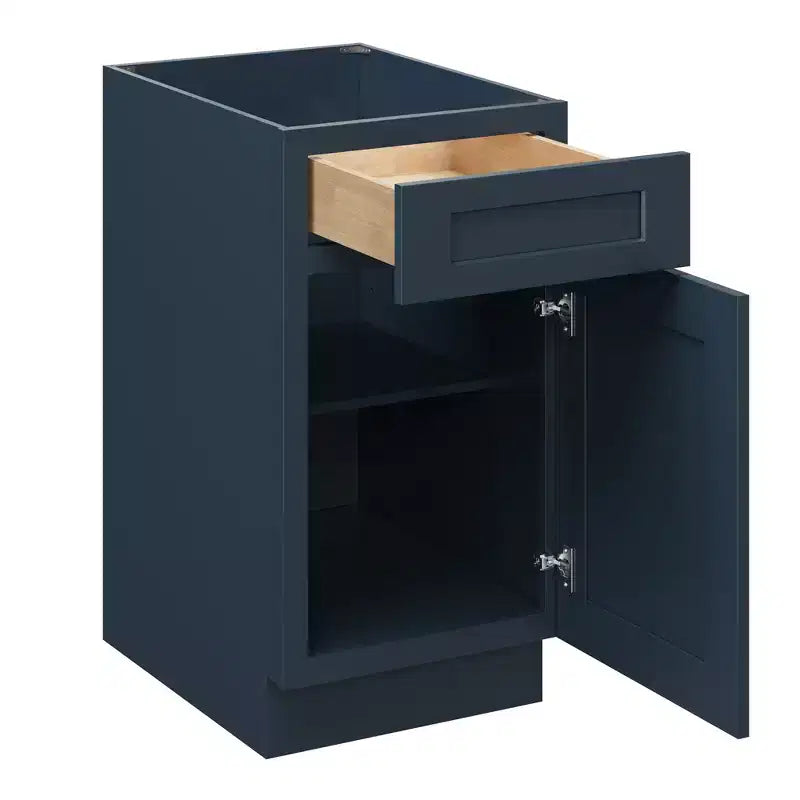 CASAINC 18 in. W x 34.5 in. H x 24 in. D Base Kitchen Cabinet with Drawer  Plywood Frame Soft-Close - Full Overlay RTA