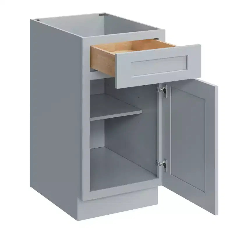 CASAINC 18 in. W x 34.5 in. H x 24 in. D Base Kitchen Cabinet with Drawer  Plywood Frame Soft-Close - Full Overlay RTA