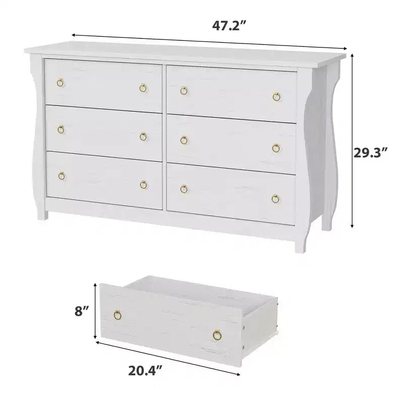 Cassettiera alta a 6/7 cassetti con gambe curve e inserti in rattan, contenitore autoportante