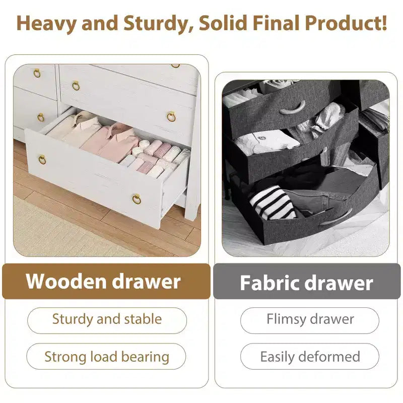 Cassettiera alta a 6/7 cassetti con gambe curve e inserti in rattan, contenitore autoportante
