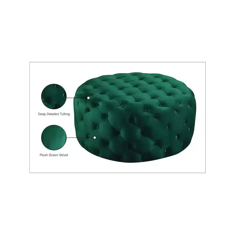 Meridian Furniture Addison Velvet Ottoman/Bench