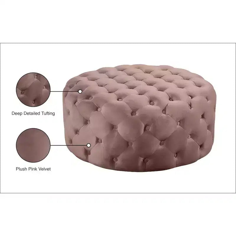 Meridian Furniture Addison Velvet Ottoman/Bench