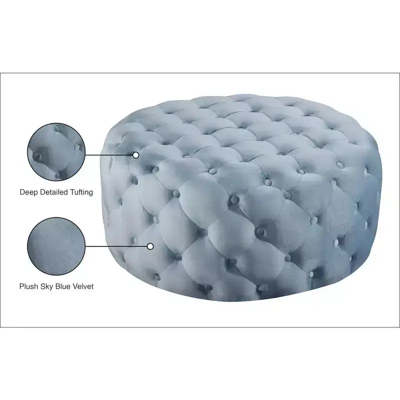 Meridian Furniture Addison Velvet Ottoman/Bench