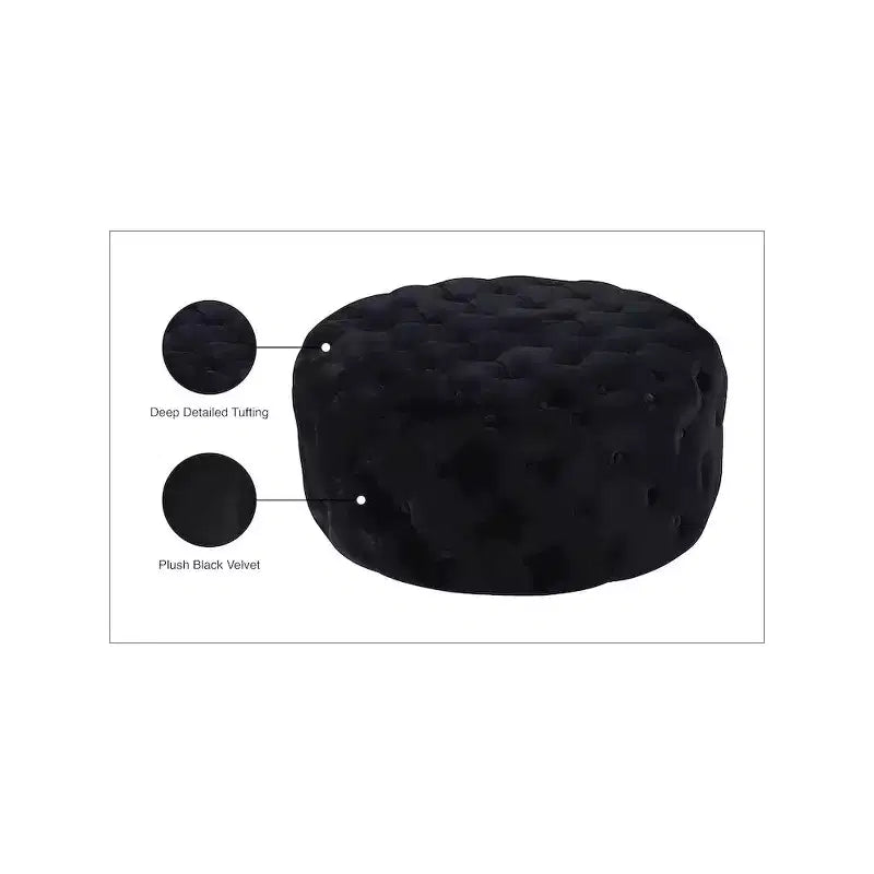 Meridian Furniture Addison Velvet Ottoman/Bench