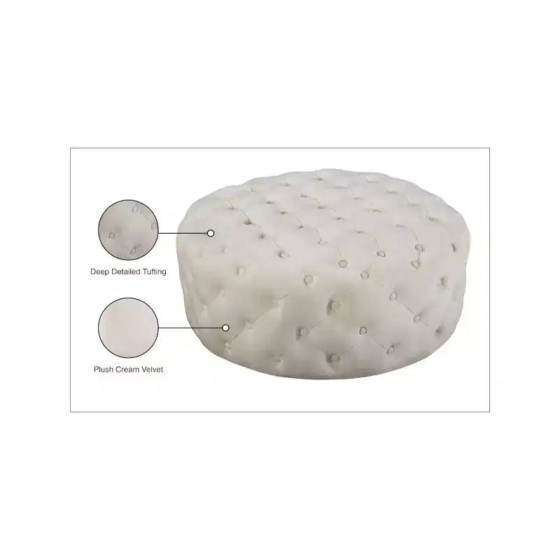 Meridian Furniture Addison Velvet Ottoman/Bench