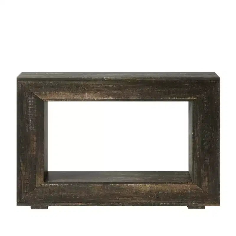 MAYEERTY Farmhouse Rustic Wood Grain Console Table with Vintage Simple Charm