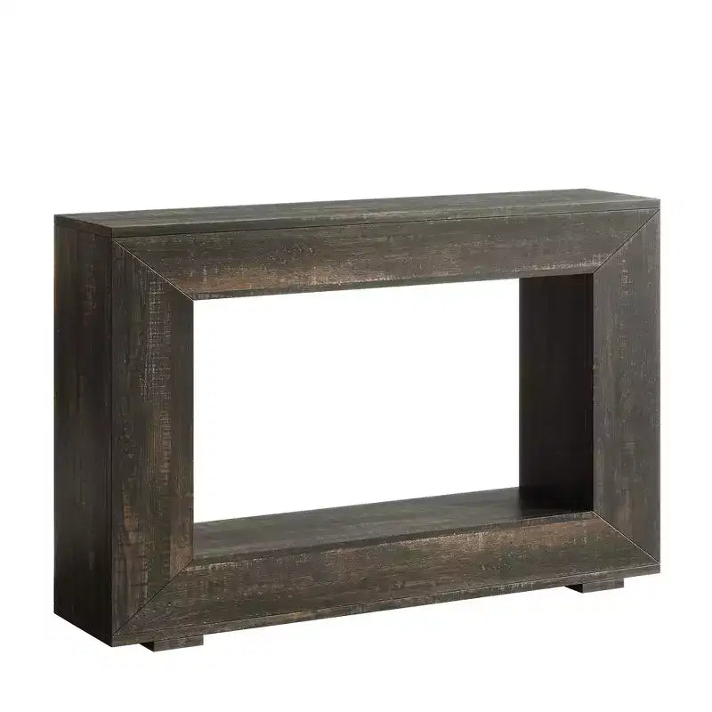 MAYEERTY Farmhouse Rustic Wood Grain Console Table with Vintage Simple Charm
