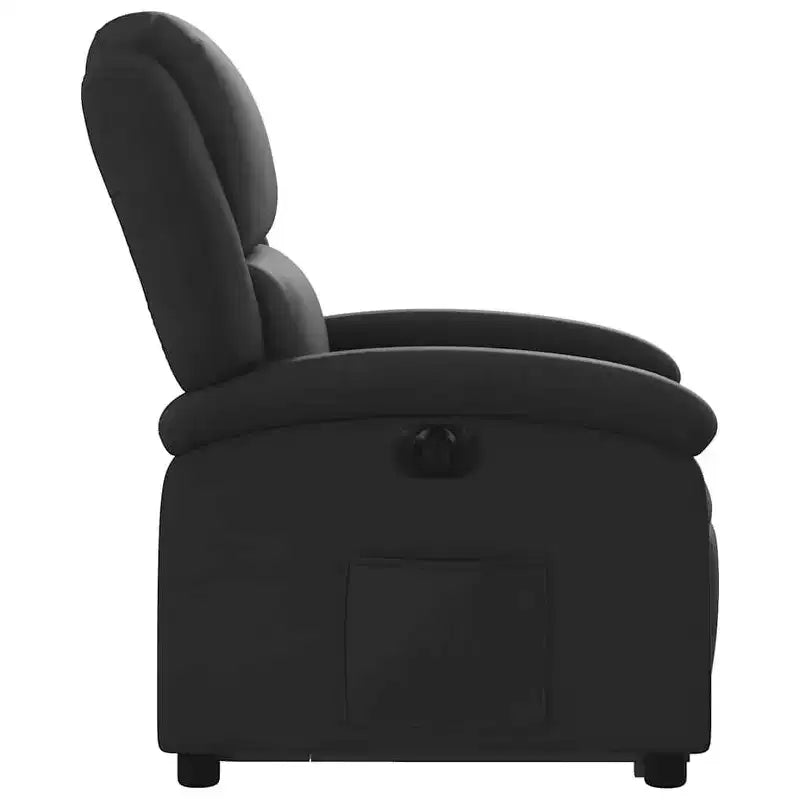 VidaXL Manual Recliner Chair with Adjustable Back/Footrest, Gray Faux Leather Reclining Sofa for Ultimate Comfort