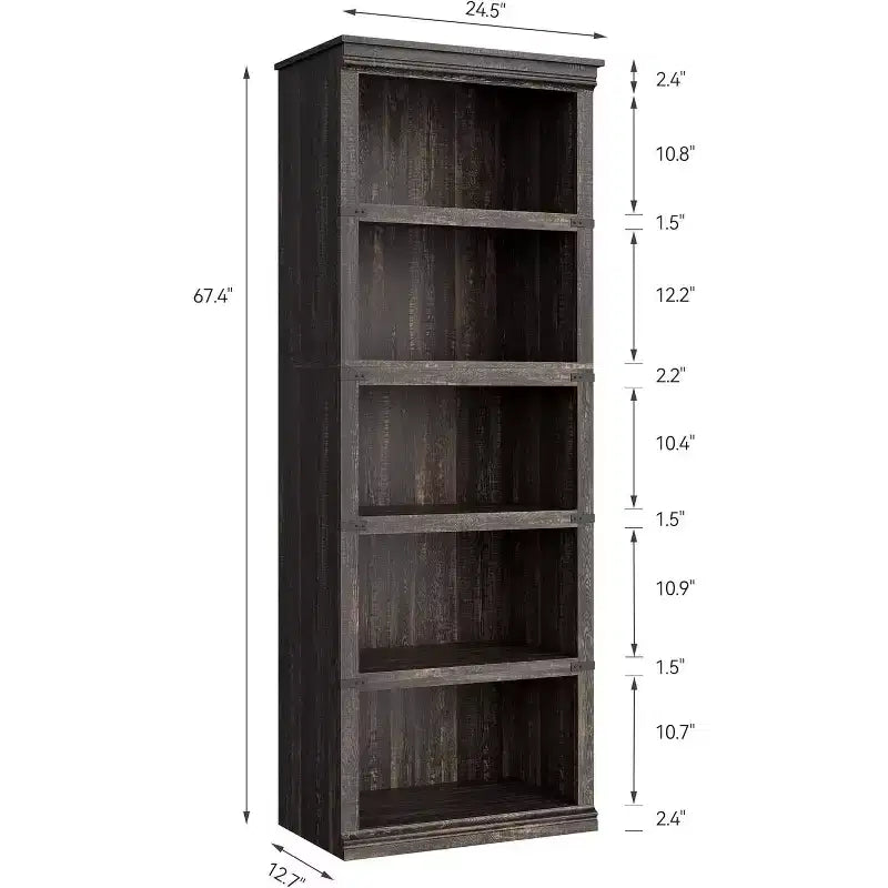 3 Tier Bookcase, Freestanding Wooden Bookshelf Storage Organizer Display Shelf, for Display of Books & Home Decor
