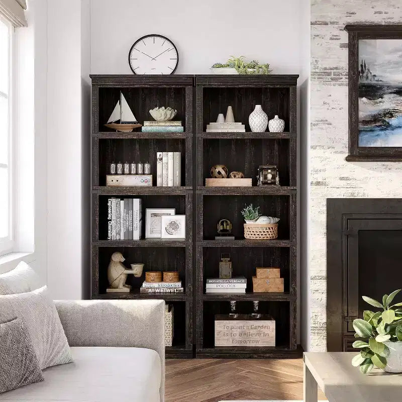 3 Tier Bookcase, Freestanding Wooden Bookshelf Storage Organizer Display Shelf, for Display of Books & Home Decor