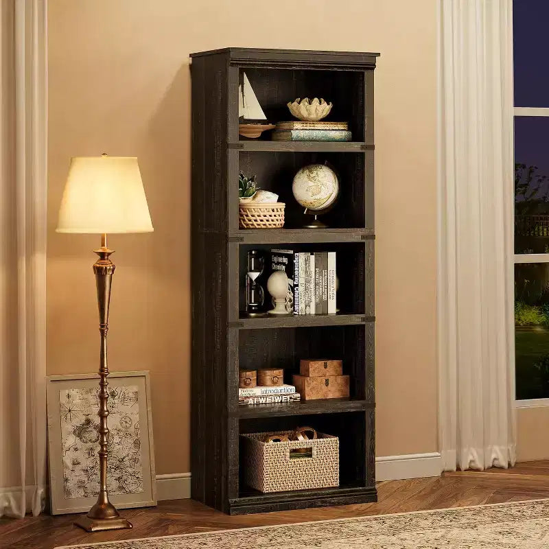3 Tier Bookcase, Freestanding Wooden Bookshelf Storage Organizer Display Shelf, for Display of Books & Home Decor