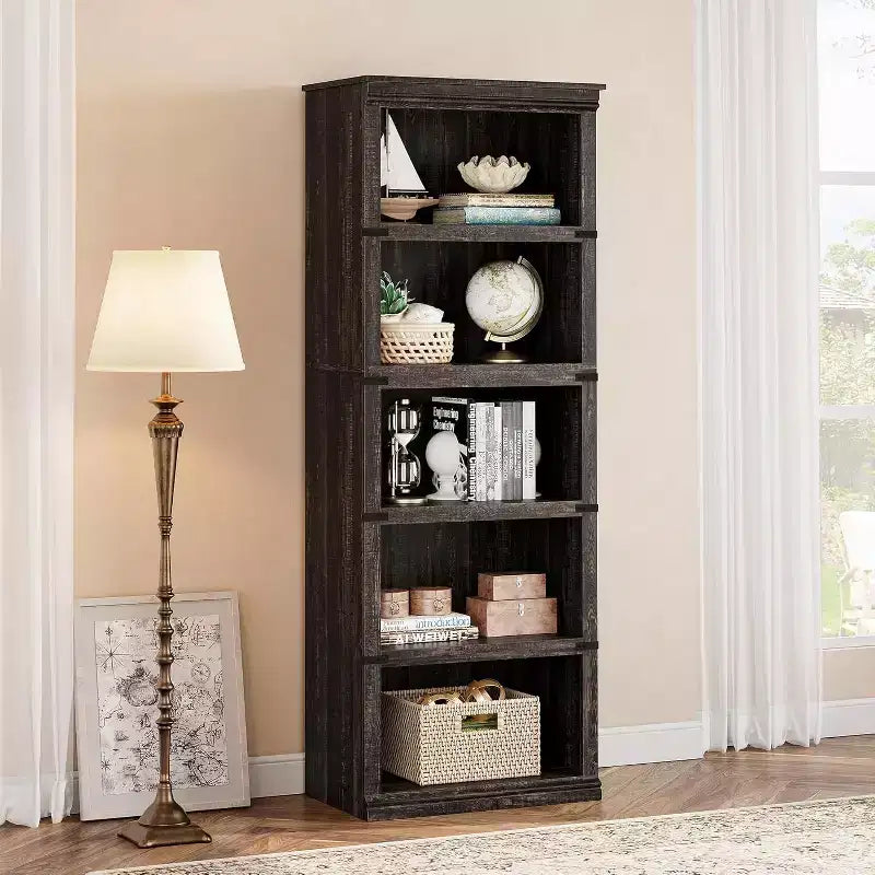 3 Tier Bookcase, Freestanding Wooden Bookshelf Storage Organizer Display Shelf, for Display of Books & Home Decor