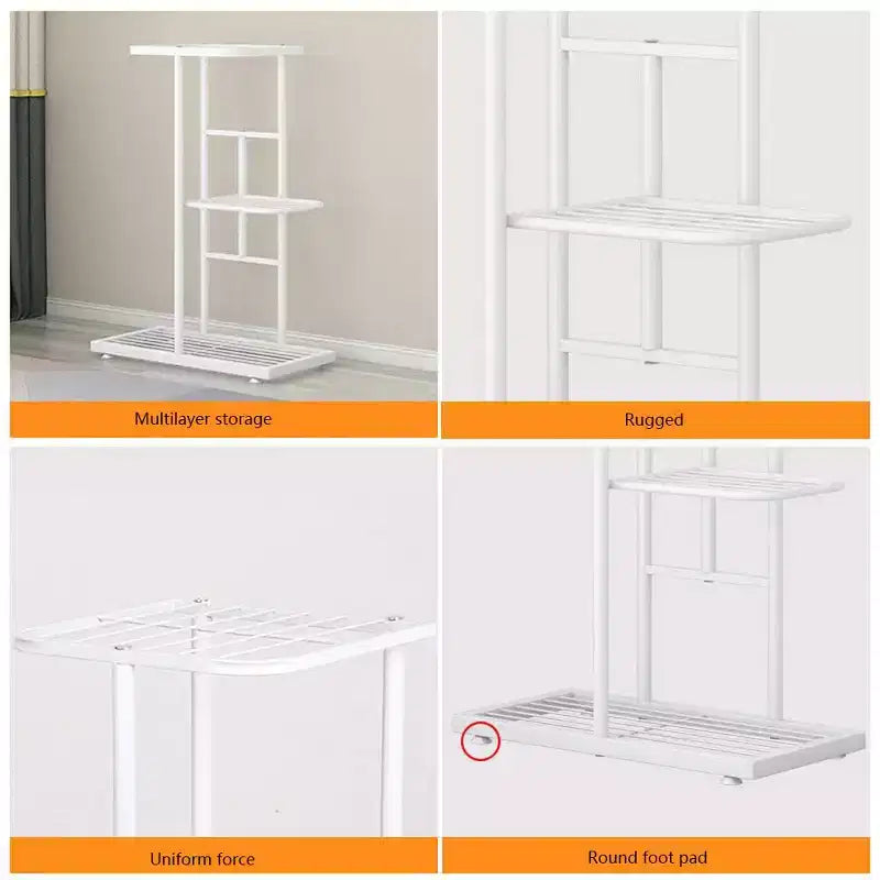 GustoWave Plant Stand Indoor, 8 Tier Tall Metal Plant Stand Shelf for Indoor Plants Multiple, 141CM Large Corner Shelves Display Shelving