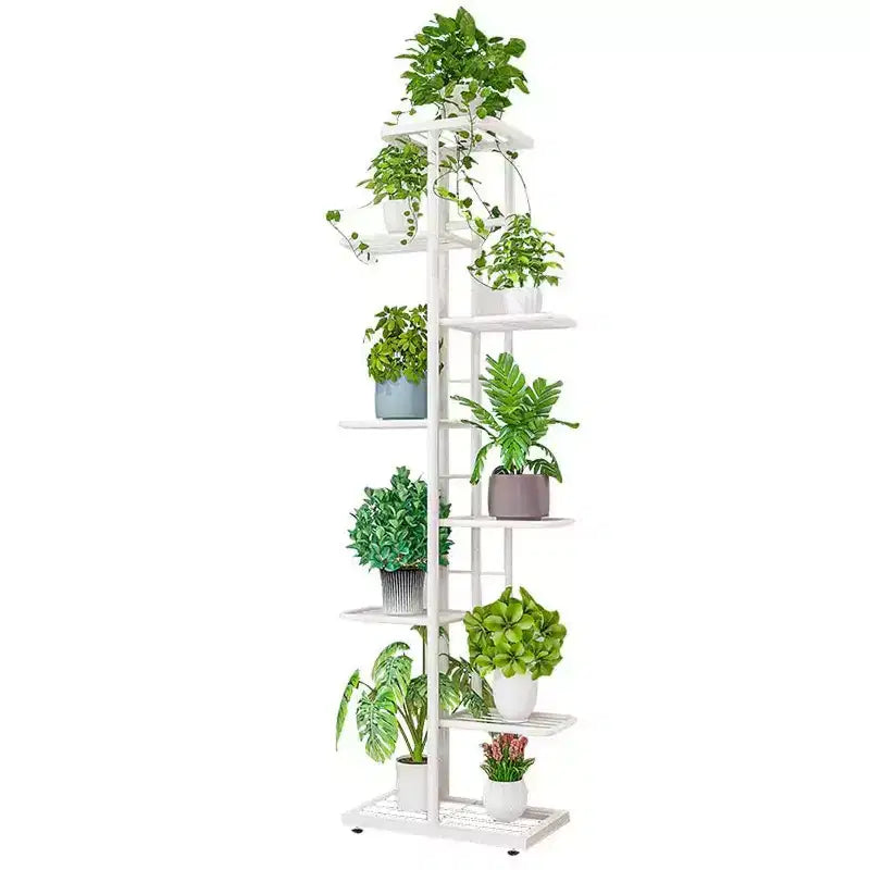 GustoWave Plant Stand Indoor, 8 Tier Tall Metal Plant Stand Shelf for Indoor Plants Multiple, 141CM Large Corner Shelves Display Shelving