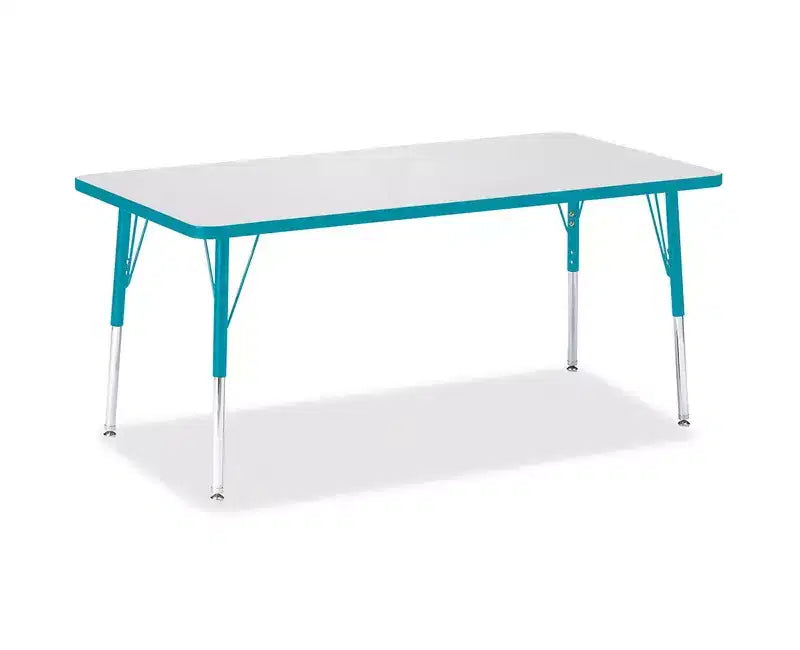 Jonti-Craft Berries Adult Height Color Edge Rectangle Table 30 x 60 in Blue
