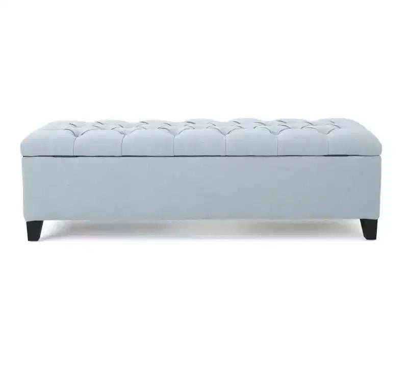 Okak Luxury Storage Ottoman Bench with Button-Tufted Upholstered Rectangular Long Storage Footrest Stool for Living Room,Entryway,Bedroom