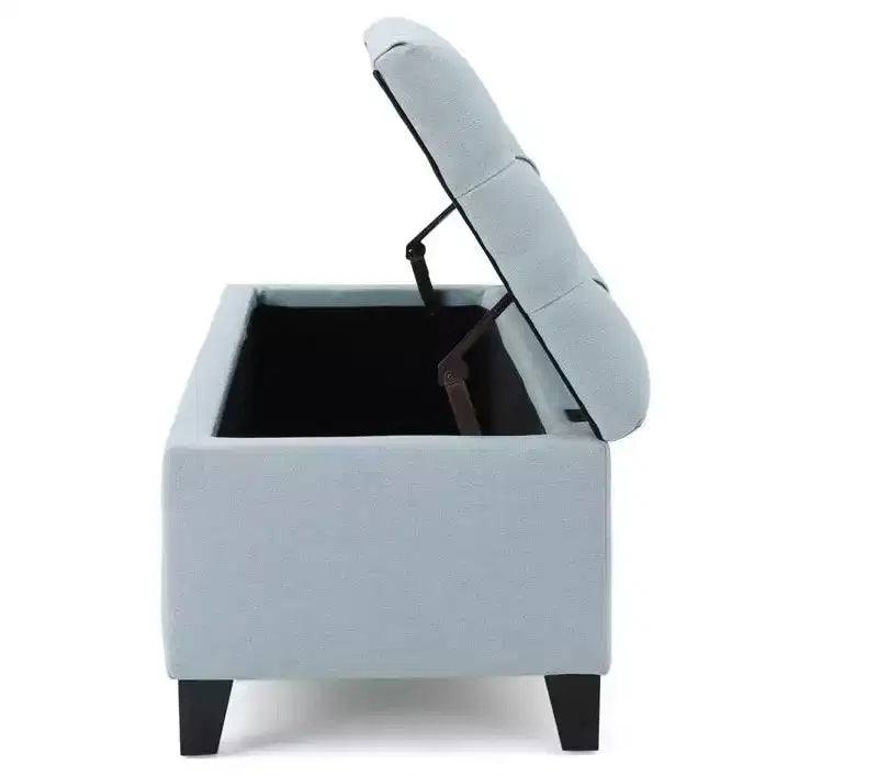 Okak Luxury Storage Ottoman Bench with Button-Tufted Upholstered Rectangular Long Storage Footrest Stool for Living Room,Entryway,Bedroom