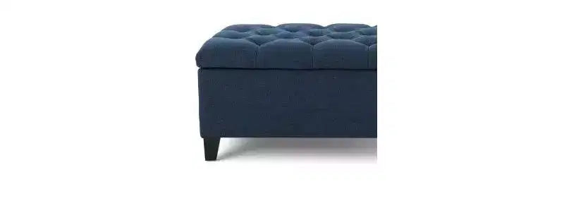 Okak Luxury Storage Ottoman Bench with Button-Tufted Upholstered Rectangular Long Storage Footrest Stool for Living Room,Entryway,Bedroom