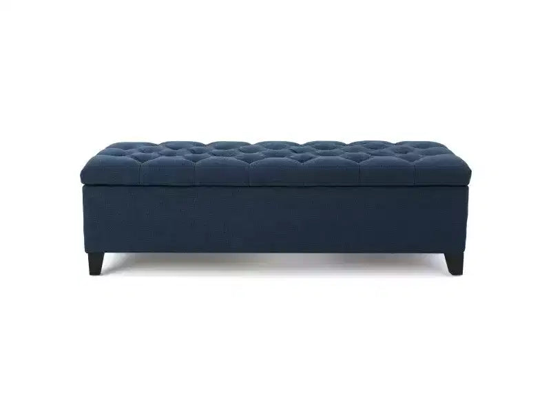 Okak Luxury Storage Ottoman Bench with Button-Tufted Upholstered Rectangular Long Storage Footrest Stool for Living Room,Entryway,Bedroom