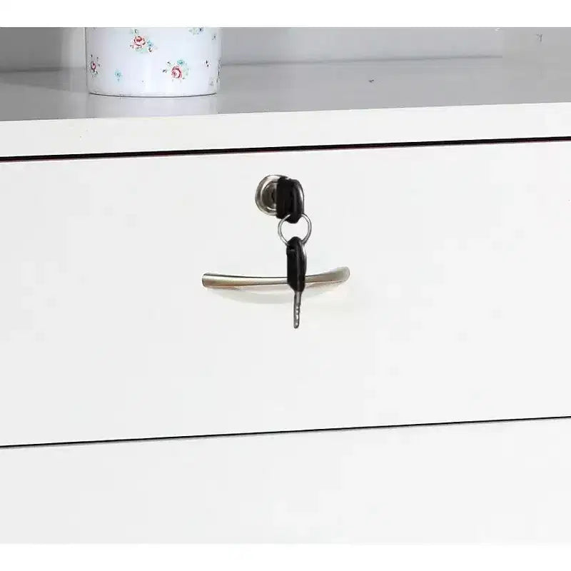 Okak Modern Minimalist 5-Drawer Tall Bedroom Dressers with Metal Handles & Locking Top Drawer,Chest of Drawers for Bedroom,Entryway