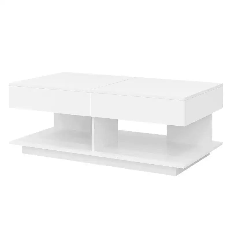 Zeus & Ruta Adjustable Lift-Top Coffee Table with Hidden Storage, Expandable from 41.3 to 76.7, Multi-Functional Centerpiece for Living Room