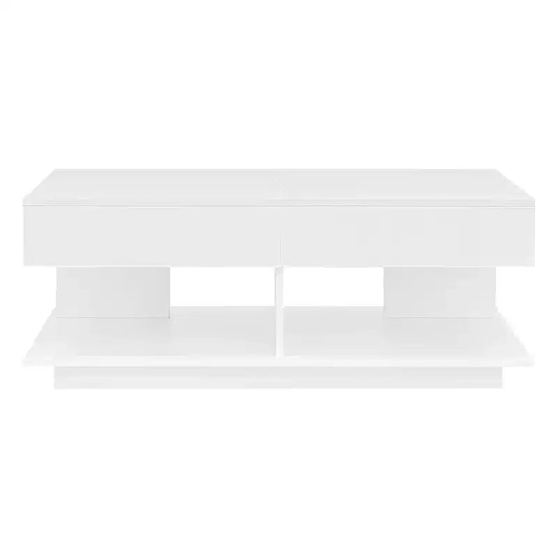 Zeus & Ruta Adjustable Lift-Top Coffee Table with Hidden Storage, Expandable from 41.3 to 76.7, Multi-Functional Centerpiece for Living Room