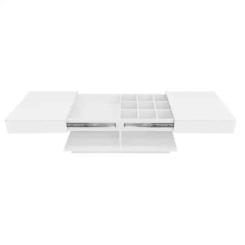 Zeus & Ruta Adjustable Lift-Top Coffee Table with Hidden Storage, Expandable from 41.3 to 76.7, Multi-Functional Centerpiece for Living Room