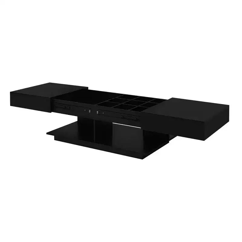 Zeus & Ruta Adjustable Lift-Top Coffee Table with Hidden Storage, Expandable from 41.3 to 76.7, Multi-Functional Centerpiece for Living Room