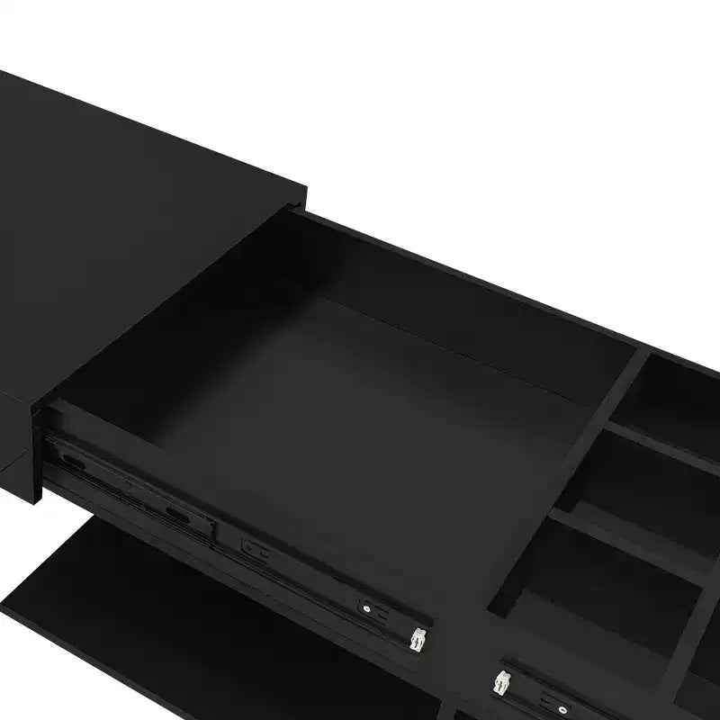 Zeus & Ruta Adjustable Lift-Top Coffee Table with Hidden Storage, Expandable from 41.3 to 76.7, Multi-Functional Centerpiece for Living Room