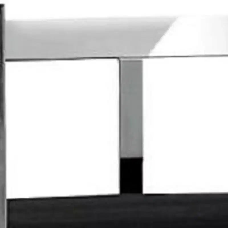HomeRoots 26 Black and Silver Velvet and Stainless Steel Low Back Counter Height Bar Chair