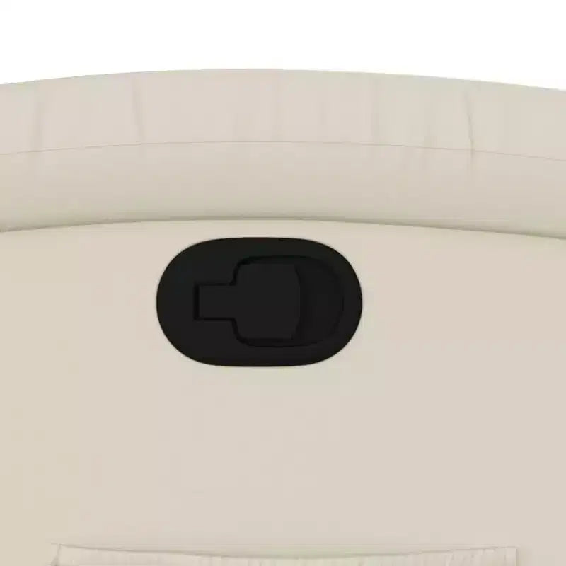 Fauteuil inclinable en similicuir crème vidaXL - Fauteuil inclinable à oreilles pour personnes âgées avec fonction manuelle, siège rembourré et poche latérale