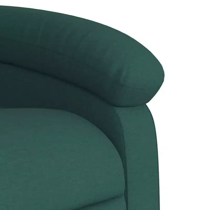 vidaXL Fauteuil inclinable de massage - Manuel réglable - Massage par vibrations - Tissu vert foncé - Cadre robuste - Confort pour le salon