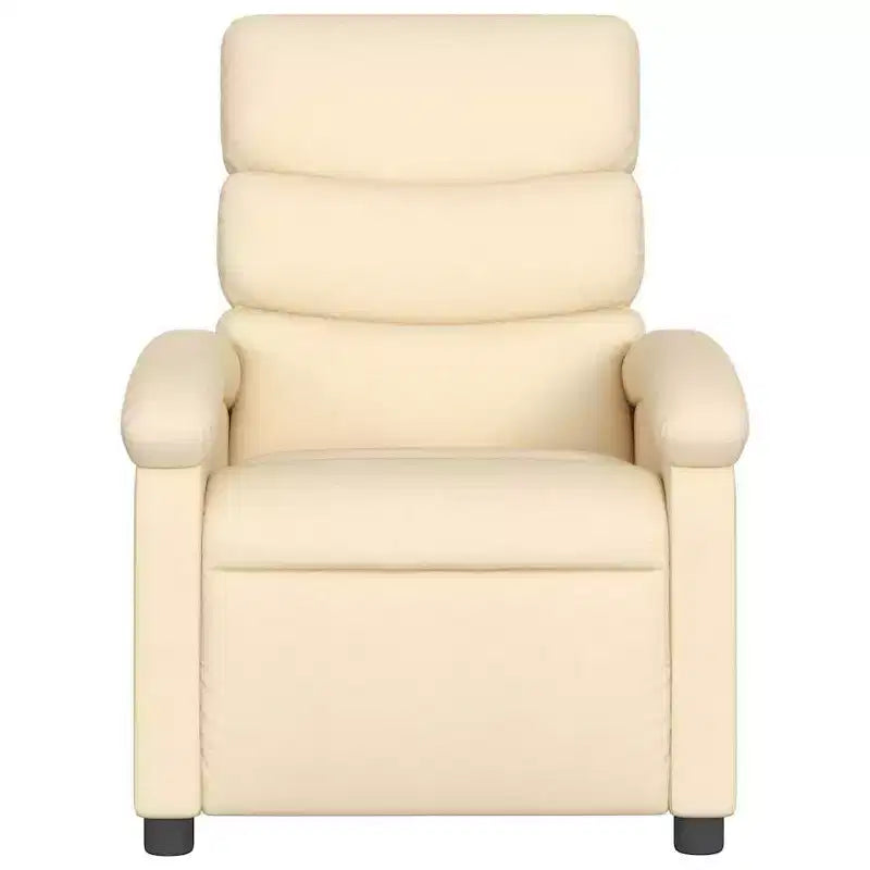 vidaXL Fauteuil inclinable électrique - Tissu crème Fauteuil réglable avec repose-pieds motorisé, poche latérale et rembourrage épais pour salon, chambre à coucher