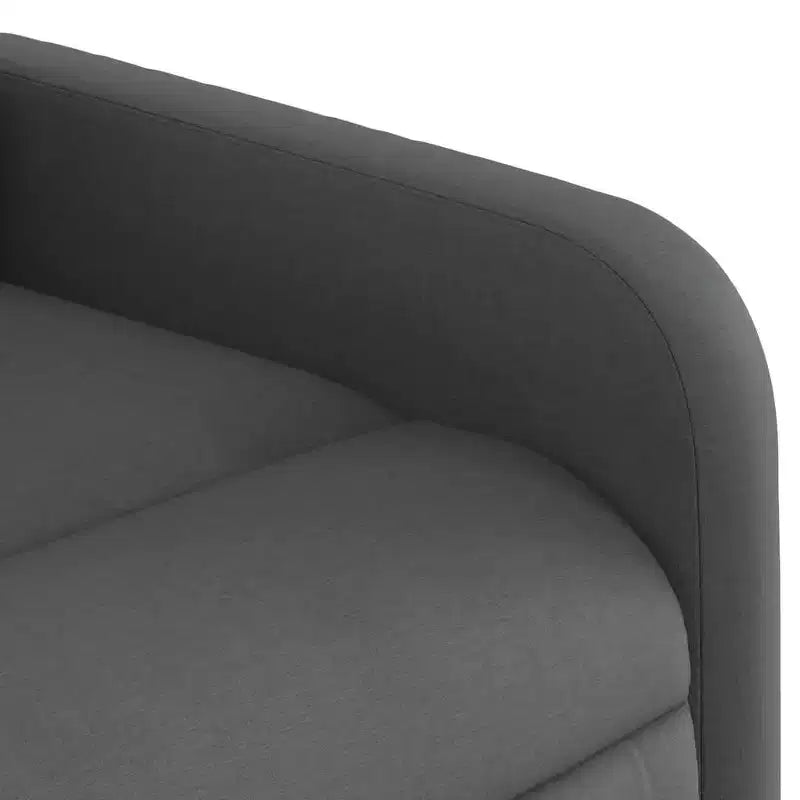 vidaXL Fauteuil inclinable de massage électrique en tissu gris foncé - Fauteuil inclinable motorisé avec massage vibrant, assise confortable et cadre robuste